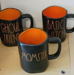 Rae Dunn Momster, Ghoul Friend, Basic Witch mugs